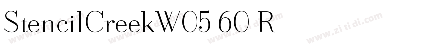 StencilCreekW05 60 R字体转换